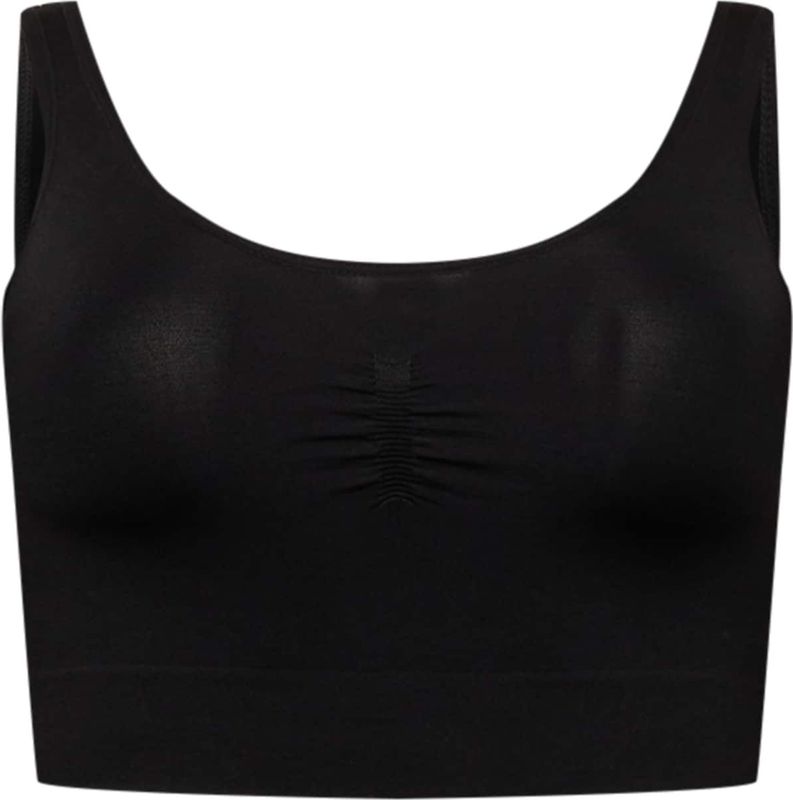 Zizzi niet-voorgevormde naadloze bh top LSEAMLESS zwart