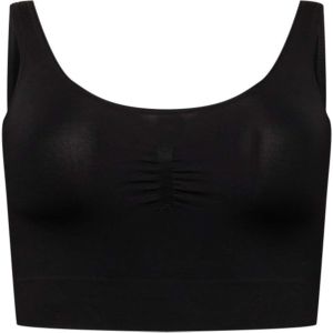Zizzi niet-voorgevormde naadloze bh top LSEAMLESS zwart