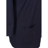 Zizzi - Vest - Blauw - Dames - Acrylmix - Openvallende Hals - Lange Mouwen