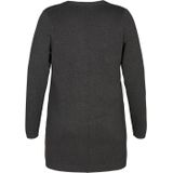 Zizzi - Gebreid Vest - Donkergrijs - Carrie