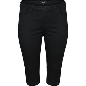 Zizzi - AMY - Skinny Capri Jeans - Zwart - Hoge Taille - 5-Pocket Model