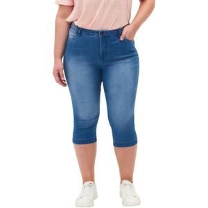 Zizzi - AMY - Capri Jeans - Lichtblauw - Skinny Fit - Hoge Taille