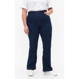 Zizzi - High Waist Bootcut Jeans - Donkerblauw - Denim