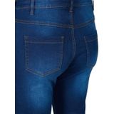 Zizzi - EMILY - Slim Fit Jeans - Dark Blue Denim - 5-Pocket Model