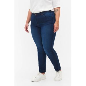 Zizzi - EMILY - Slim Fit Jeans - Dark Blue Denim - 5-Pocket Model