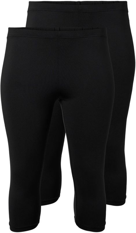 Zizzi - 3/4 Legging - Zwart - Set van 2