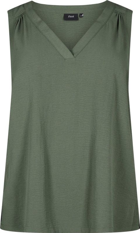 ZIZZI - MFIKKA - Blouse - Groen - Mouwloos
