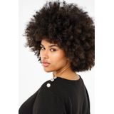 Zizzi - Pullover - Zwart - Dames - Ronde Hals - Lange Mouwen