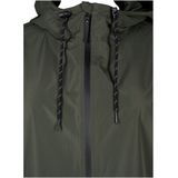 Zizzi - CAKLARA - Regenjas - Kaki - Ademend - Waterdicht - Met Capuchon