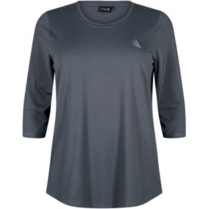 ACTIVE By Zizzi - Sportshirt - Grijsgroen - Dames - 3/4 Mouwen