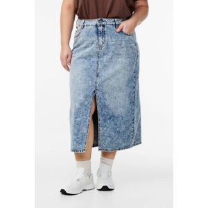 Zizzi - Spijkerrok - Light Blue Denim - Maxi Rok - 5-Pocket Ontwerp