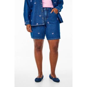 Zizzi - Denim Short - Straight Fit - High Waist - 100% Katoen