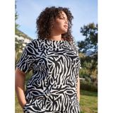 Zizzi - Blouse 'Talia' - Zwart/Wit - Blouseshirt