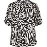 Zizzi - Blouse 'Talia' - Zwart/Wit - Blouseshirt