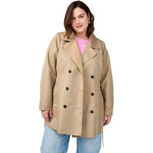 Zizzi - Caselin - Tussenmantel - Beige - Trenchcoat