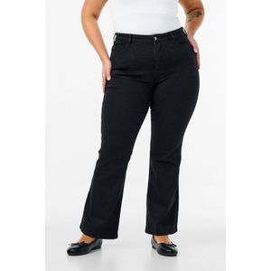 Zizzi - Bootcut Jeans - Zwart - High Waist - Stretchdenim