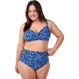 Zizzi - STENNA - Bikinibroekje - Blauw - High Waist