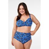 Zizzi - STENNA - Bikinibroekje - Blauw - High Waist