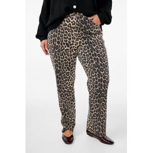 Zizzi - High Waist Straight Leg Jeans - Beige