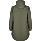 Zizzi - Parka - Kaki - Dames - Met Knoopsluiting en Reverskraag