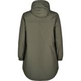 Zizzi - Parka - Kaki - Dames - Met Knoopsluiting en Reverskraag