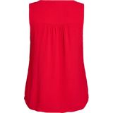 Zizzi - Mfikka - Top - Rood - V-hals - Mouwloos