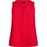 Zizzi - Mfikka - Top - Rood - V-hals - Mouwloos
