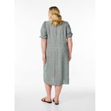 Zizzi - Vlina - Jurk - Olijfgroen - 7/8 Lengte - Losse Pasvorm