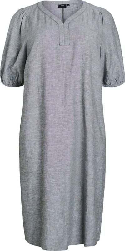 Zizzi - Vlina - Jurk - Olijfgroen - 7/8 Lengte - Losse Pasvorm