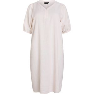 Zizzi - Jurk 'Vlina' - Taupe - 7/8 Lengte - Losse Pasvorm