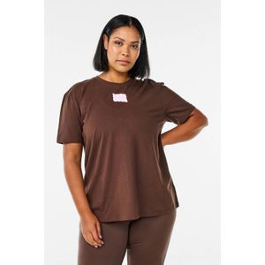 ACTIVE By Zizzi Plus Size sportshirt Acenja donkerbruin
