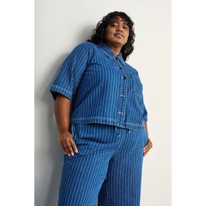 Zizzi - Denim Blouse - Medium Blue Denim