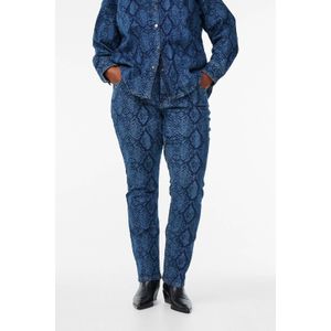 Zizzi - High Waist Slim Fit Jeans - Donkerblauw - Denim