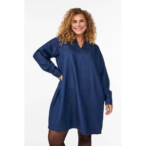 Zizzi - A-lijn Jurk - Dark Blue Denim
