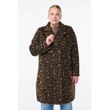 Zizzi - Manteljas - Zwart - Dames - Reverskraag - Lange Mouwen