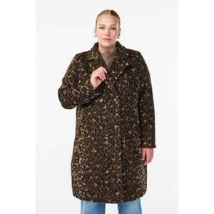 Zizzi - Manteljas - Zwart - Dames - Reverskraag - Lange Mouwen