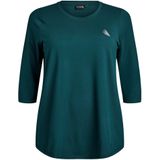 ACTIVE By Zizzi - Sportshirt - Donkergroen - Plus Size