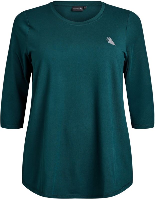 ACTIVE By Zizzi - Sportshirt - Donkergroen - Plus Size