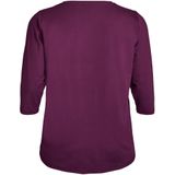 ACTIVE By Zizzi - Sportshirt - Donkerrood - Damesmodel - Driekwartsmouwen