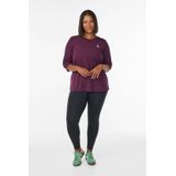 ACTIVE By Zizzi - Sportshirt - Donkerrood - Damesmodel - Driekwartsmouwen