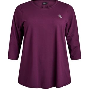 ACTIVE By Zizzi - Sportshirt - Donkerrood - Damesmodel - Driekwartsmouwen