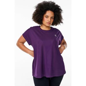 ACTIVE By Zizzi - Sport T-shirt - Donkerpaars - Plus Size