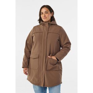 Zizzi - Softshell Jas - Met Capuchon - Lange Mouw