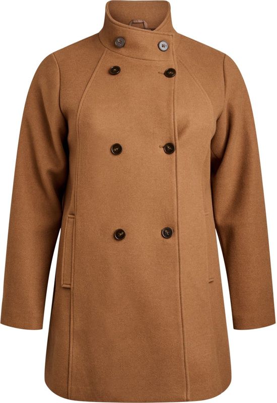 Zizzi - CACALLIE - Tussenmantel - Pueblo - Klassieke Mantel - A-lijn