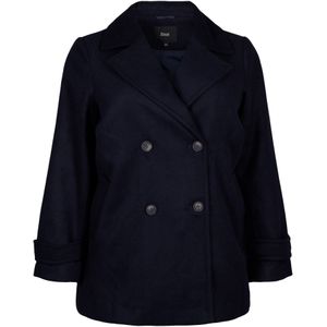 Zizzi - Manteljas - Zwart - Dames - Reverskraag - Lange Mouwen