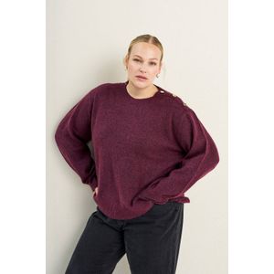 Zizzi - Gebreide Trui - Donkerrood