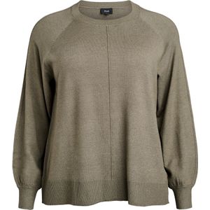 Zizzi - CAELLA - Gebreide Trui - Olijfgroen