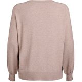 Zizzi - CAELLA - Gebreide Trui - Taupe - Lange Mouwen