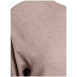 Zizzi - CAELLA - Gebreide Trui - Taupe - Lange Mouwen