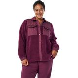 Active by Zizzi - AOPHELIA - Fleece Jas - Wijnrood - Losse Pasvorm